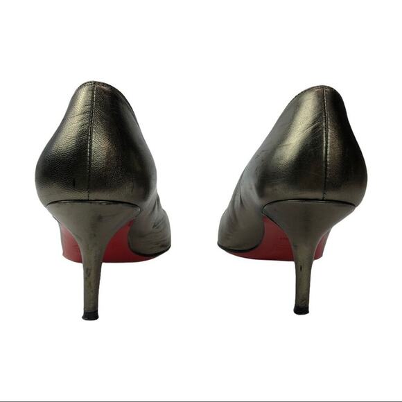 Christian Louboutin Metallic Stiletto Heels Pumps Size 6.5 - Picture 12 of 16
